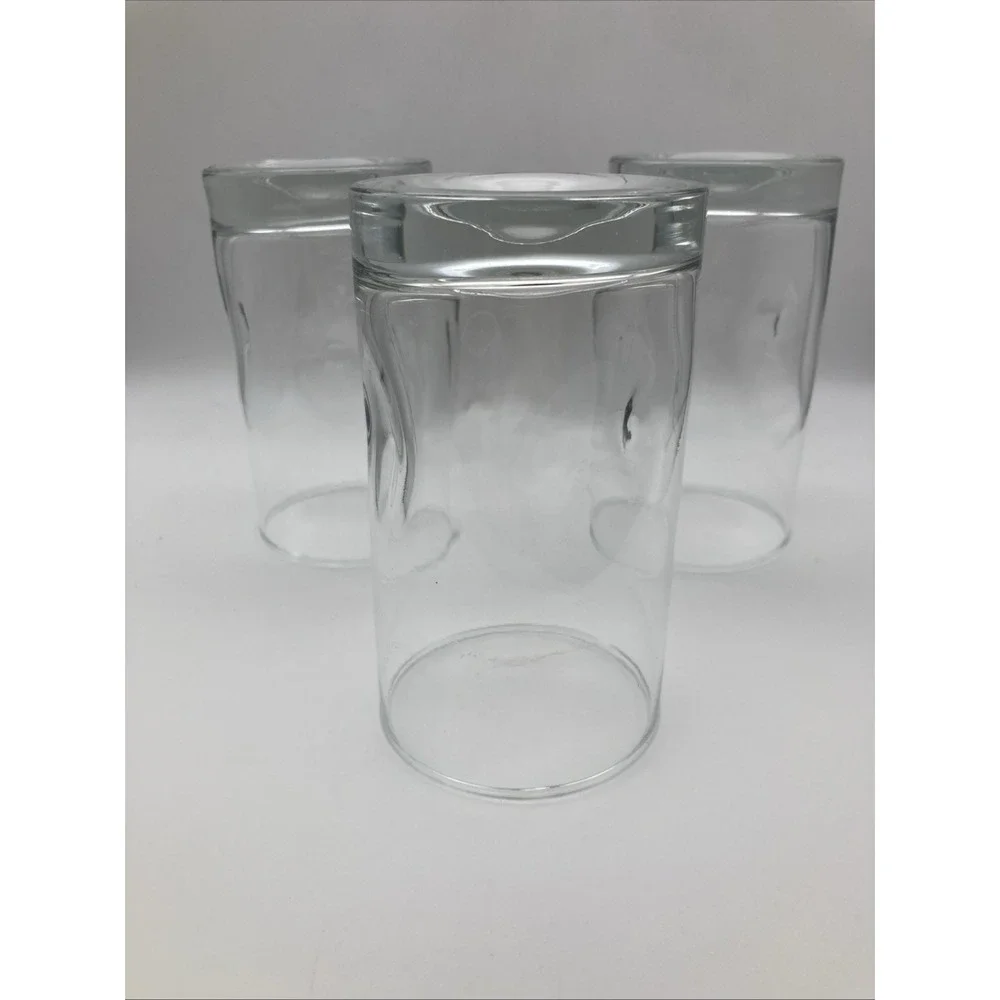 Set Of 3 Libbey Clear Impressions Lowball 5